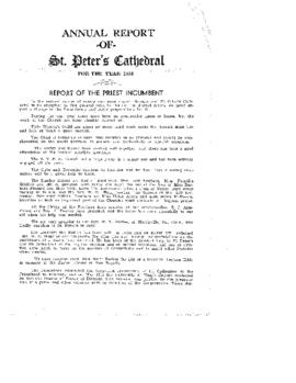 Annual Report of St. Peter's Cathedral for the Year 1951