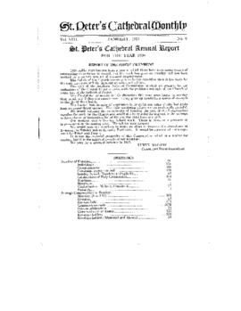 St. Peter's Cathedral Annual Report for the Year 1930