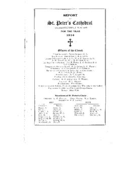 Report of St. Peter's Cathedral, Charlottetown, P.E. Island, for the Year 1914