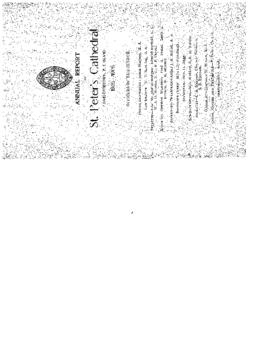 Annual Report of St. Peter's Cathedral, Charlottetown, P. E. Island, 1905-1906