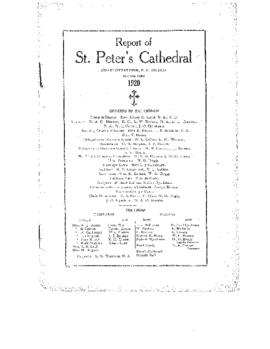 Report of St. Peter's Cathedral, Charlottetown, P.E. Island, for the Year 1920