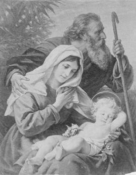 Holy family painting -- photograph