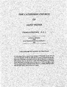 The Cathedral Church of St. Peter, Charlottetown, P. E. I., Annual Report for the Year Ending December 31, 2022
