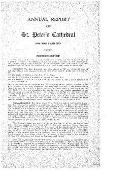 Annual Report of St. Peter's Cathedral for the Year 1953