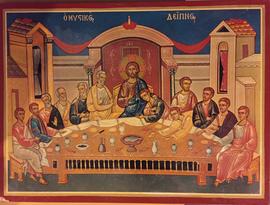 Greek orthodox image of the Last Supper photograph