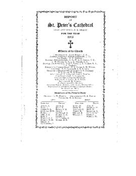 Report of St. Peter's Cathedral, Charlottetown, P.E. Island, for the Year 1913