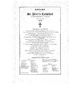 Report of St. Peter's Cathedral, Charlottetown, P.E. Island, for the Year 1916